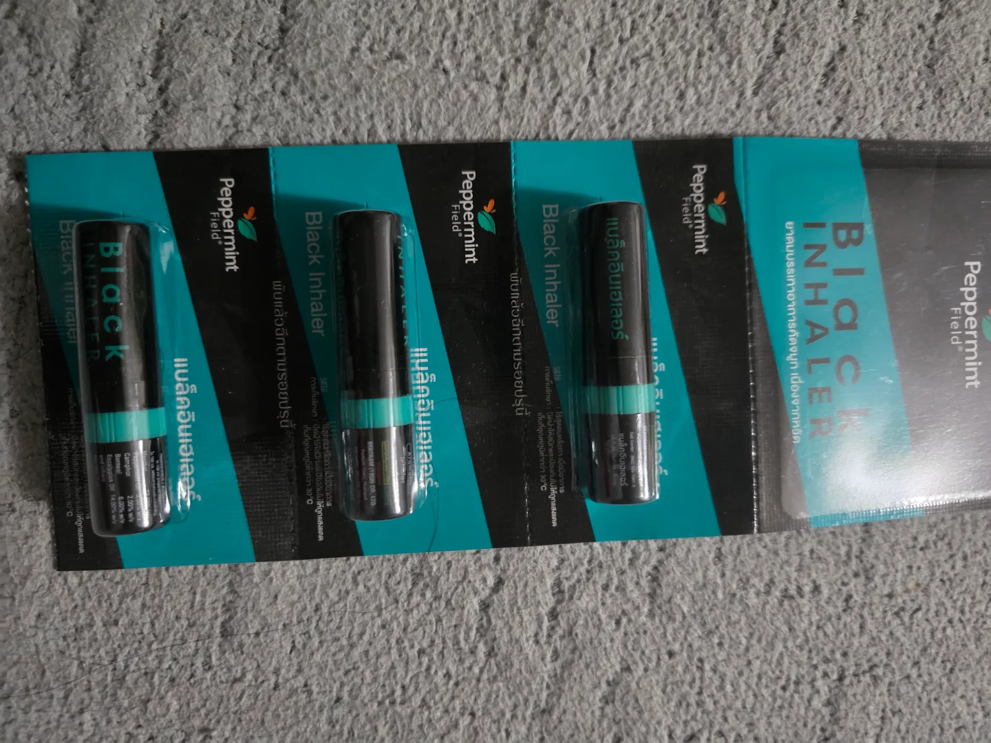 Peppermint Field Black Inhalers (Pack of 3) Thailand 🧡 image indicator(2)