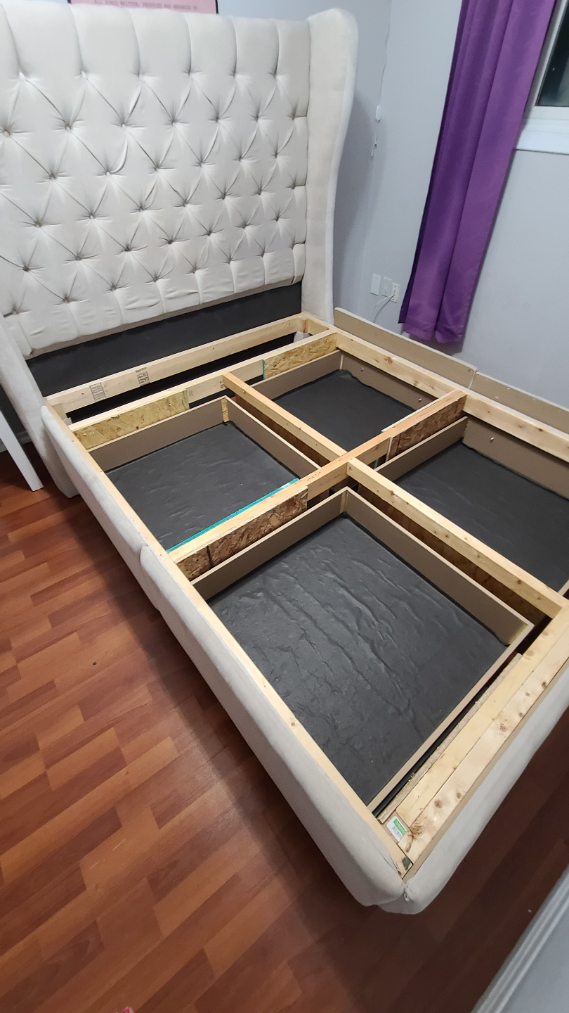 Upholstered Queen Bed Frame with Storage Drawers - photo 3
