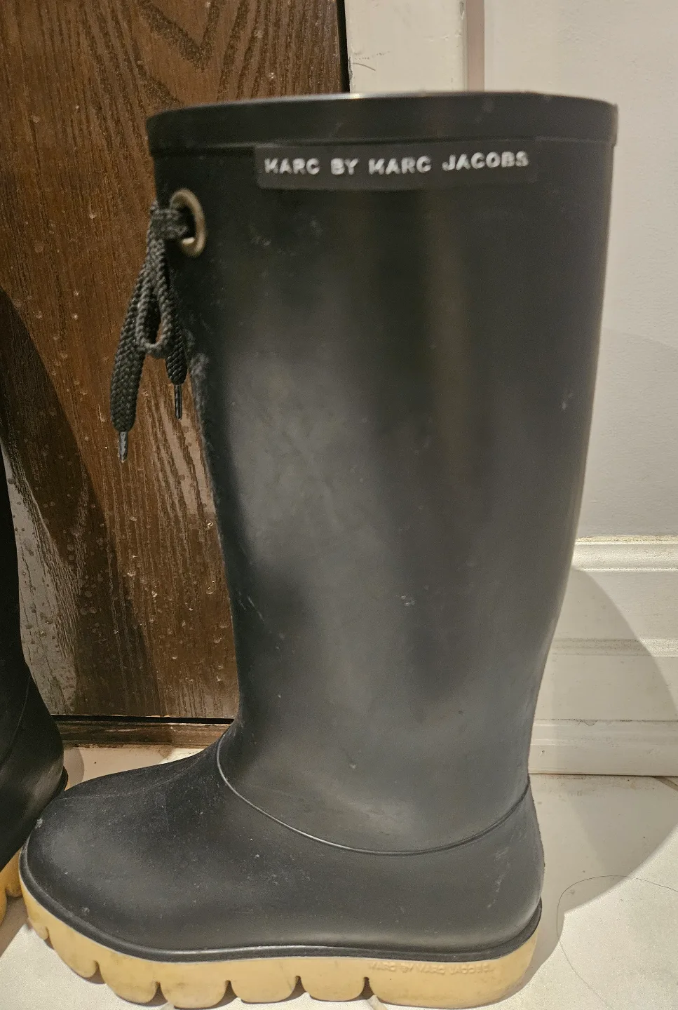 Marc by Marc Jacobs Black Rubber Rain Boots image indicator(2)