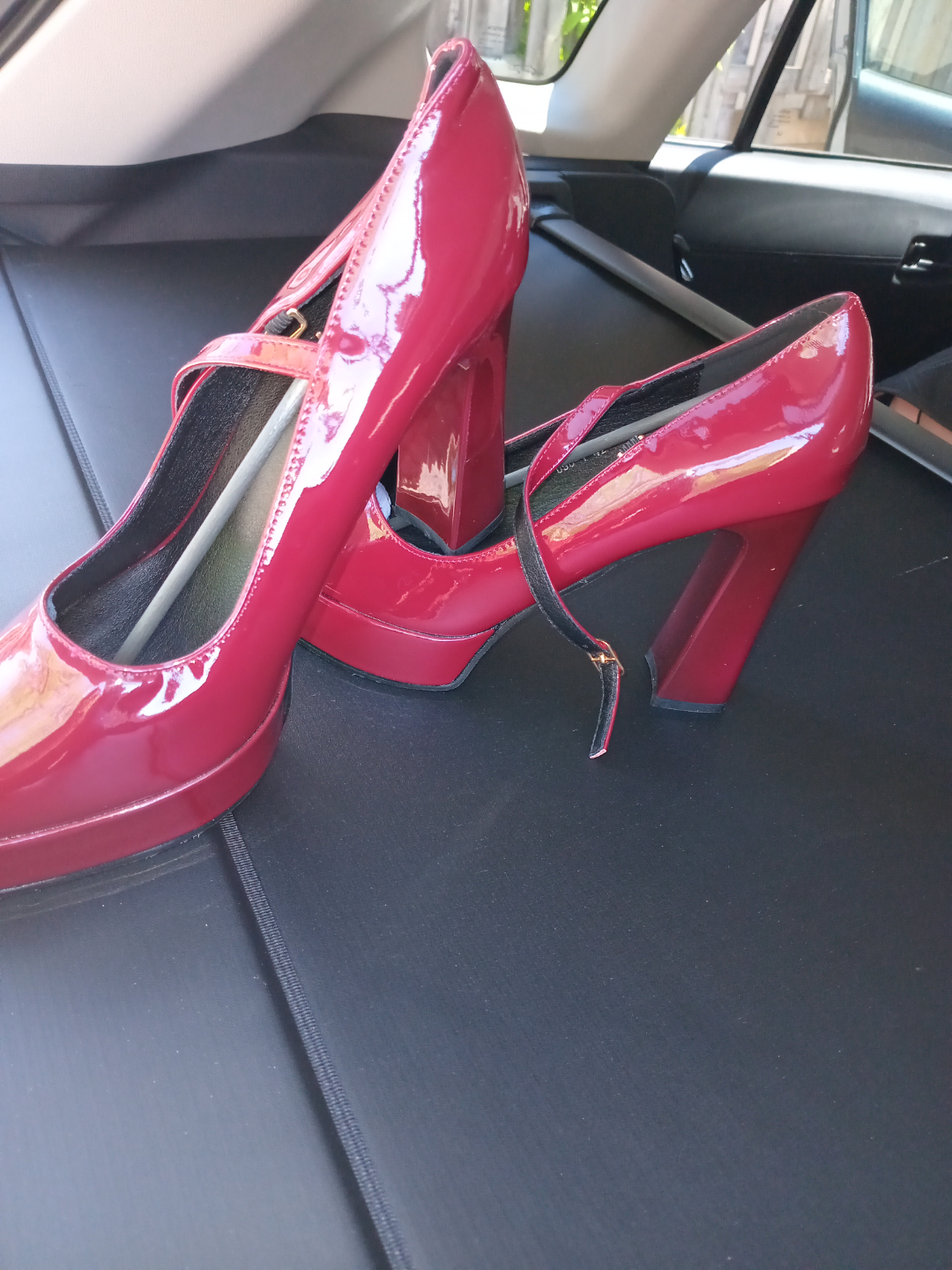 Red Patent Leather Platform Heels - photo 2