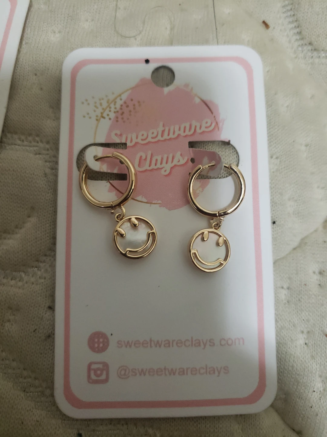 Sweetware Clays Gold Hoop Earrings - 3 pairs