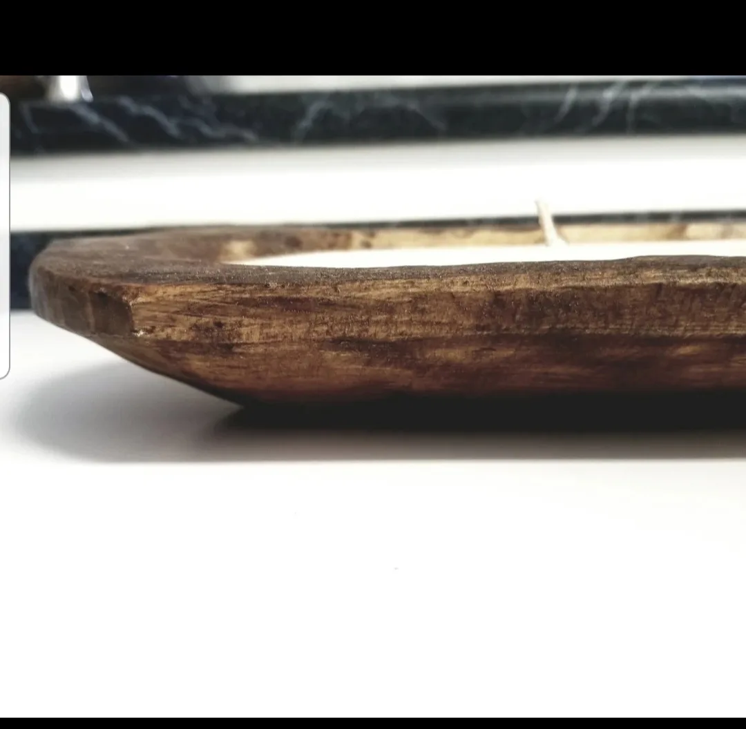 Farmhouse Dough Bowl Candle 19 inch, Soy Candle Home Decor image indicator(3)