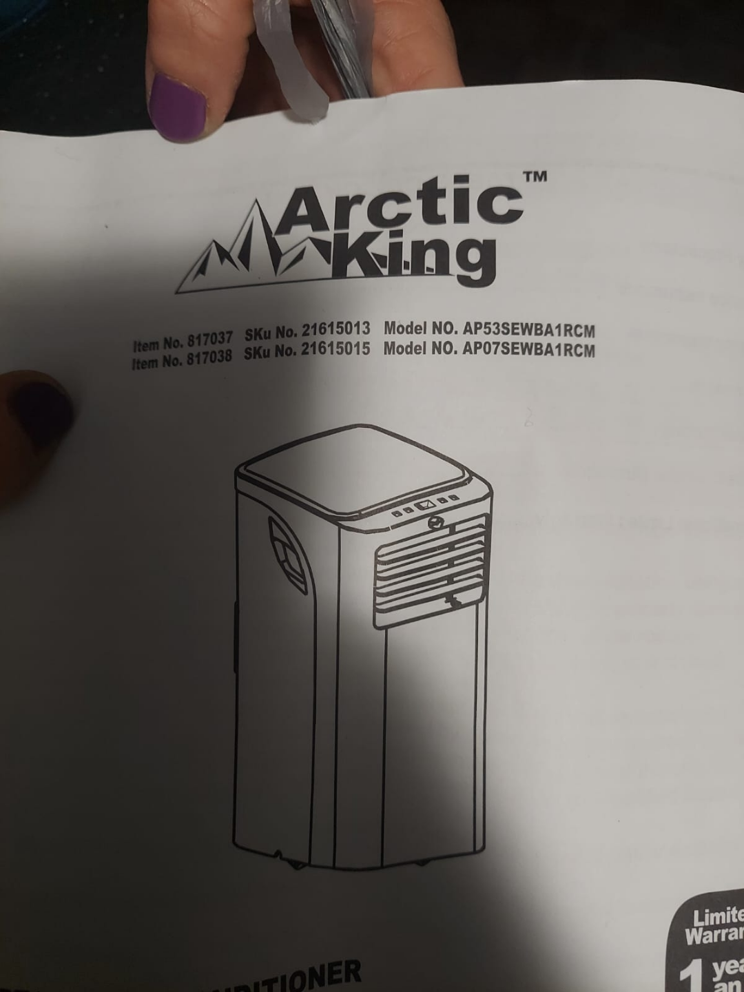 Arctic King Portable Air Conditioner - AP53SEWBA1RCM
