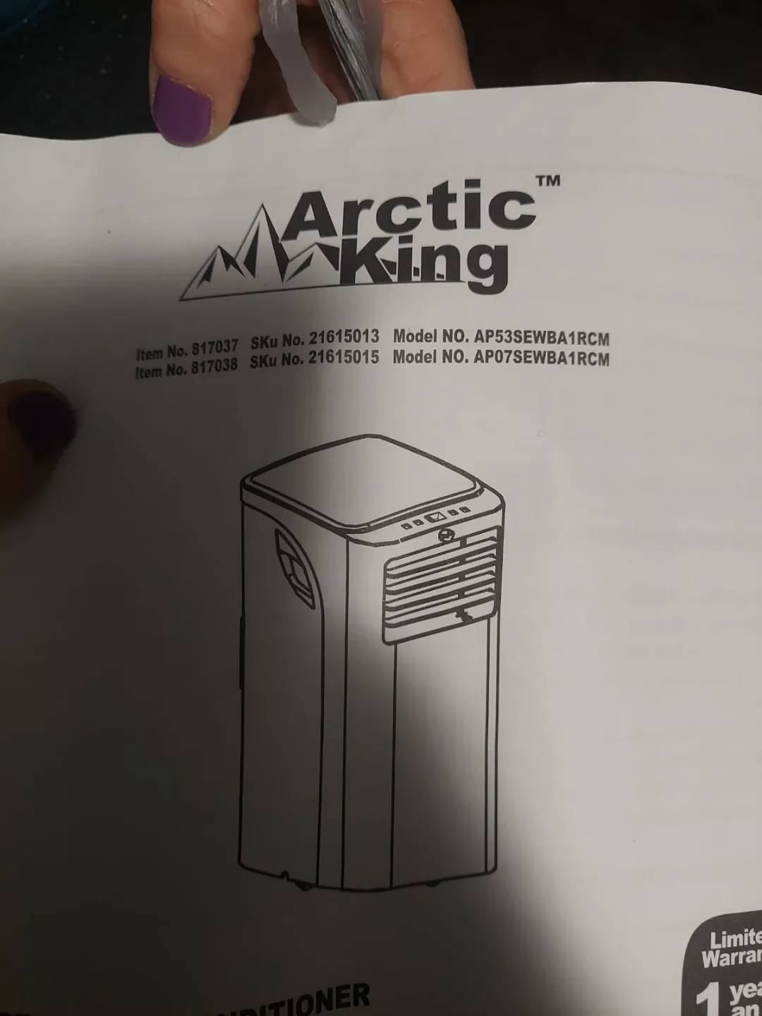 Arctic King Portable Air Conditioner - AP53SEWBA1RCM thumbnail