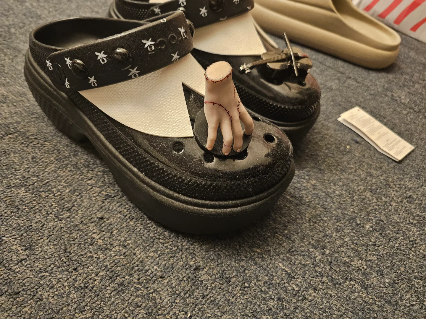 mismatch Wednesday Addams Crocs Collab image indicator(4)