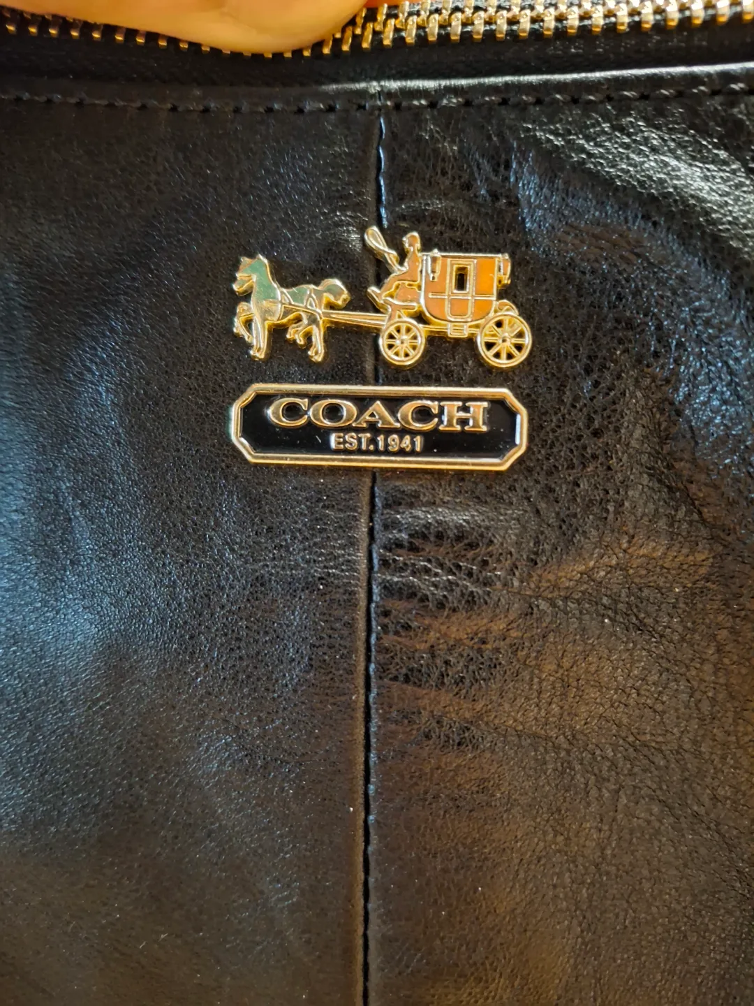 Coach Black Leather Handbag image indicator(3)
