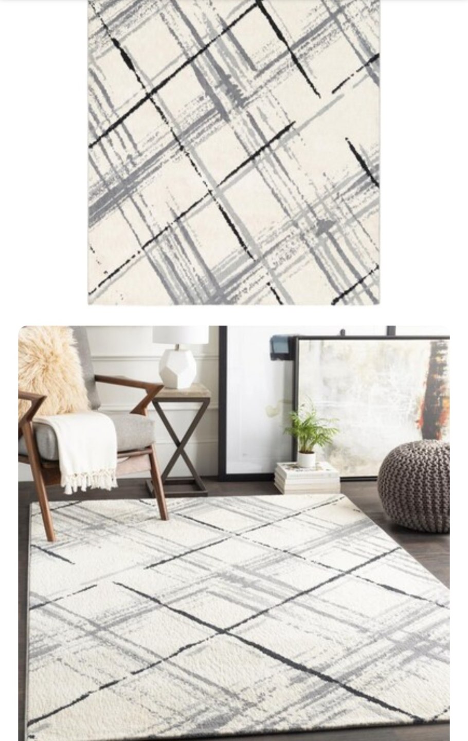 Surya Apricity Rug 5'3"x7' Grey and White - photo 2