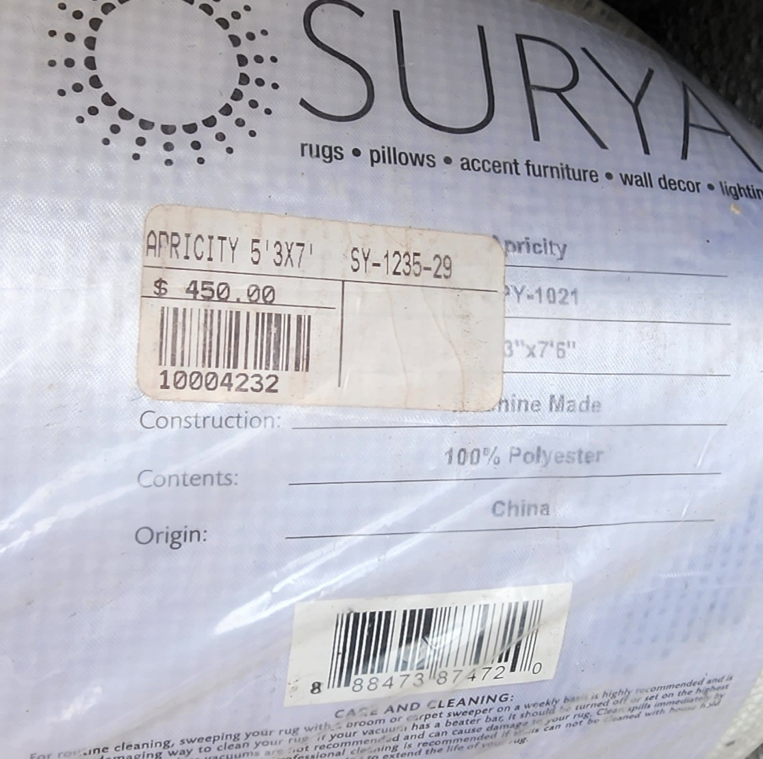 Surya Apricity Rug 5'3"x7' Grey and White - photo 3