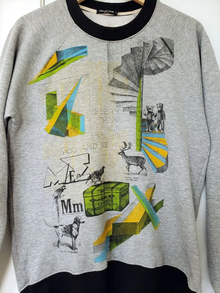 Vintage Retro Grey Sweatshirt From London UK - Men's M image indicator(2)