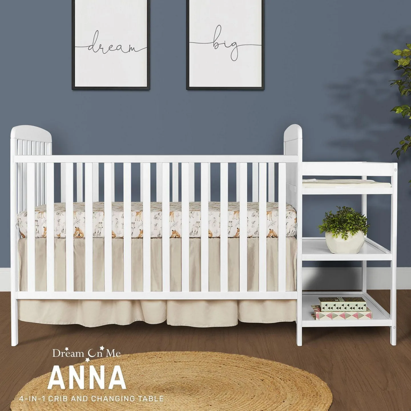 Dream On Me Anna 4-in-1 Convertible Crib and Changing Table thumbnail