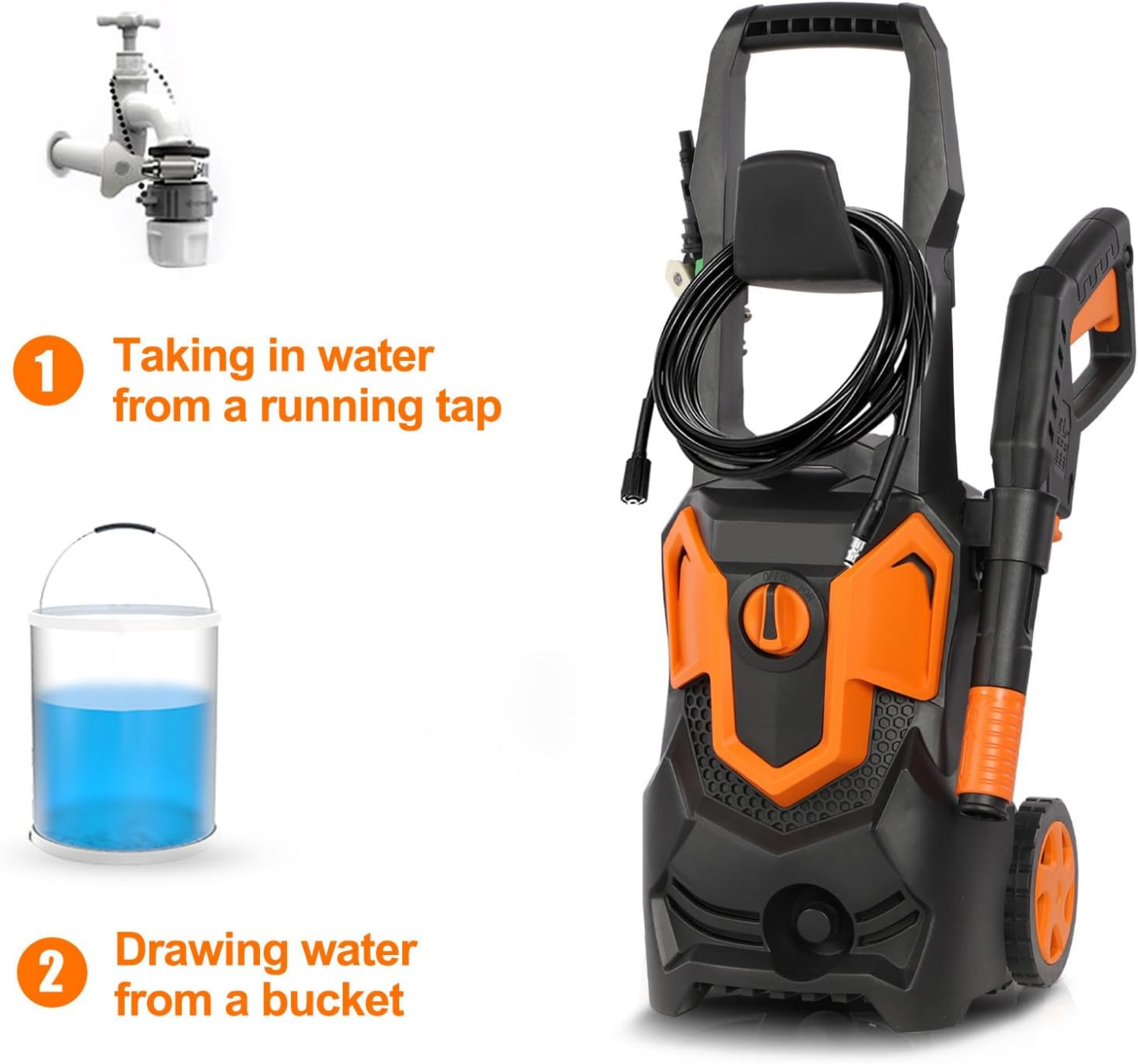 Electric Pressure Washer with Foam Cannon and Multiple Nozzles - photo 2