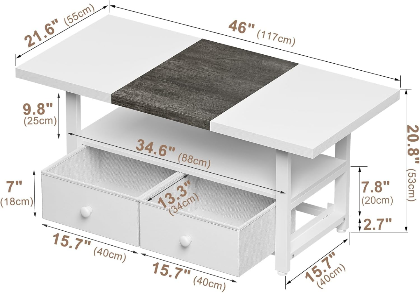 Modern Coffee Table with Storage - photo 3