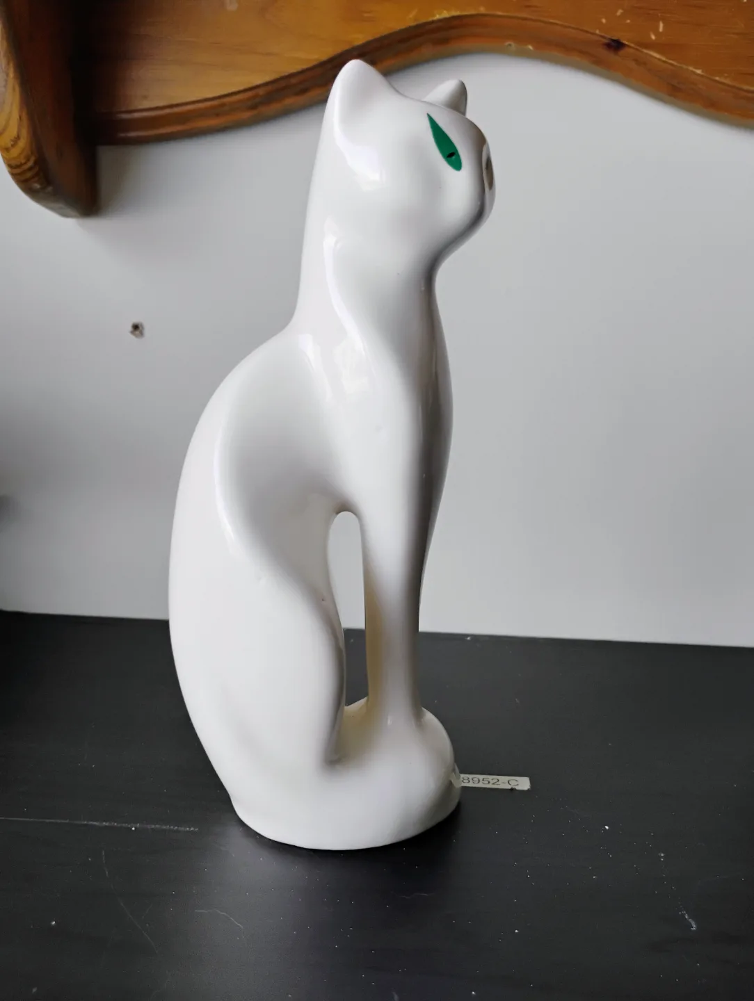 Vintage White Ceramic Cat Figurine thumbnail