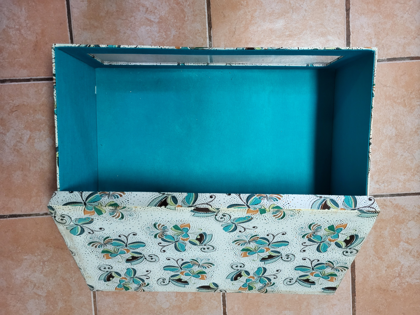 Vintage Decorative Box with Teal Interior - photo 2
