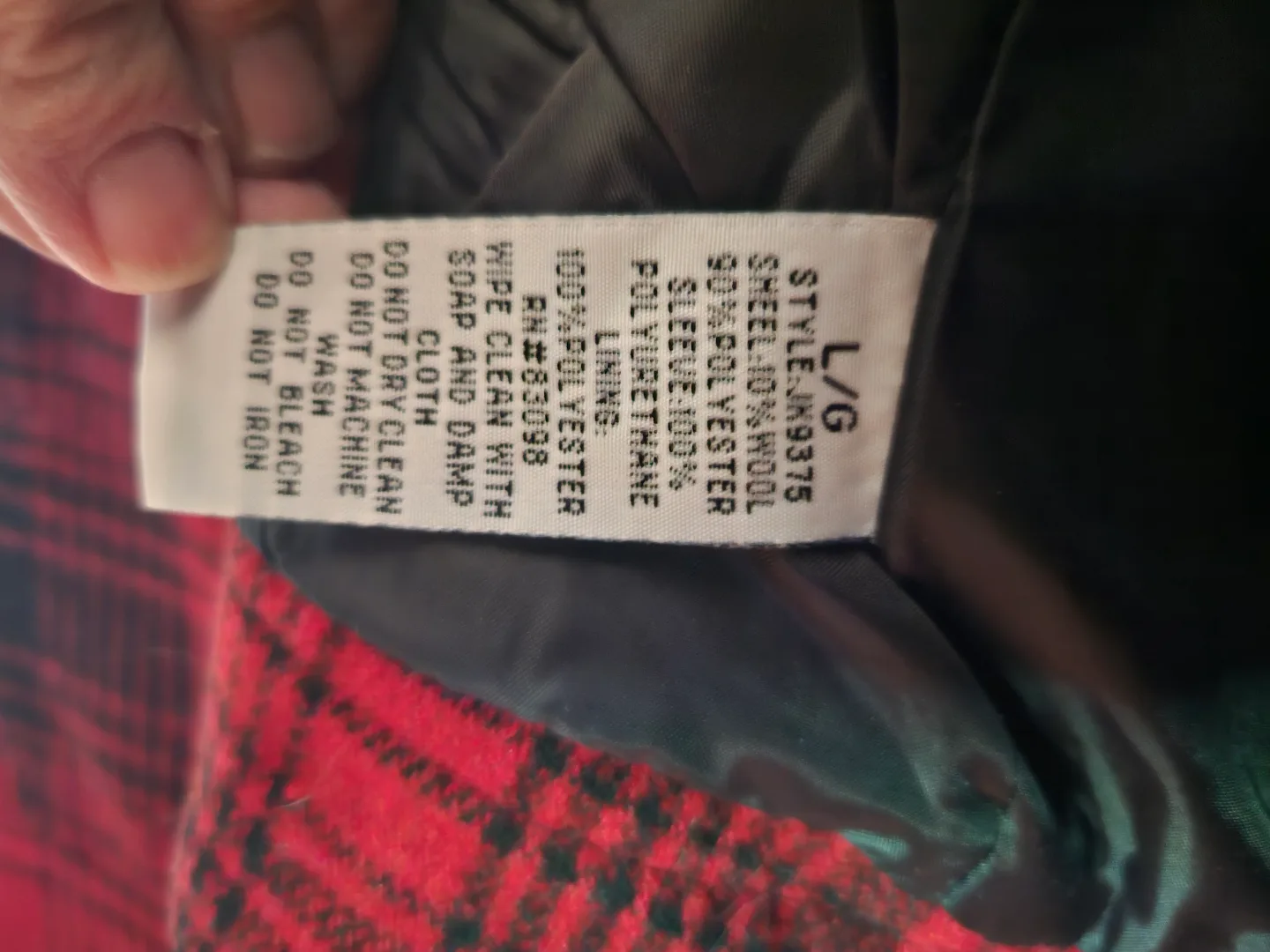 Ci Sono by Cavalini Red and Black Plaid Moto Jacket Size L/G image indicator(5)