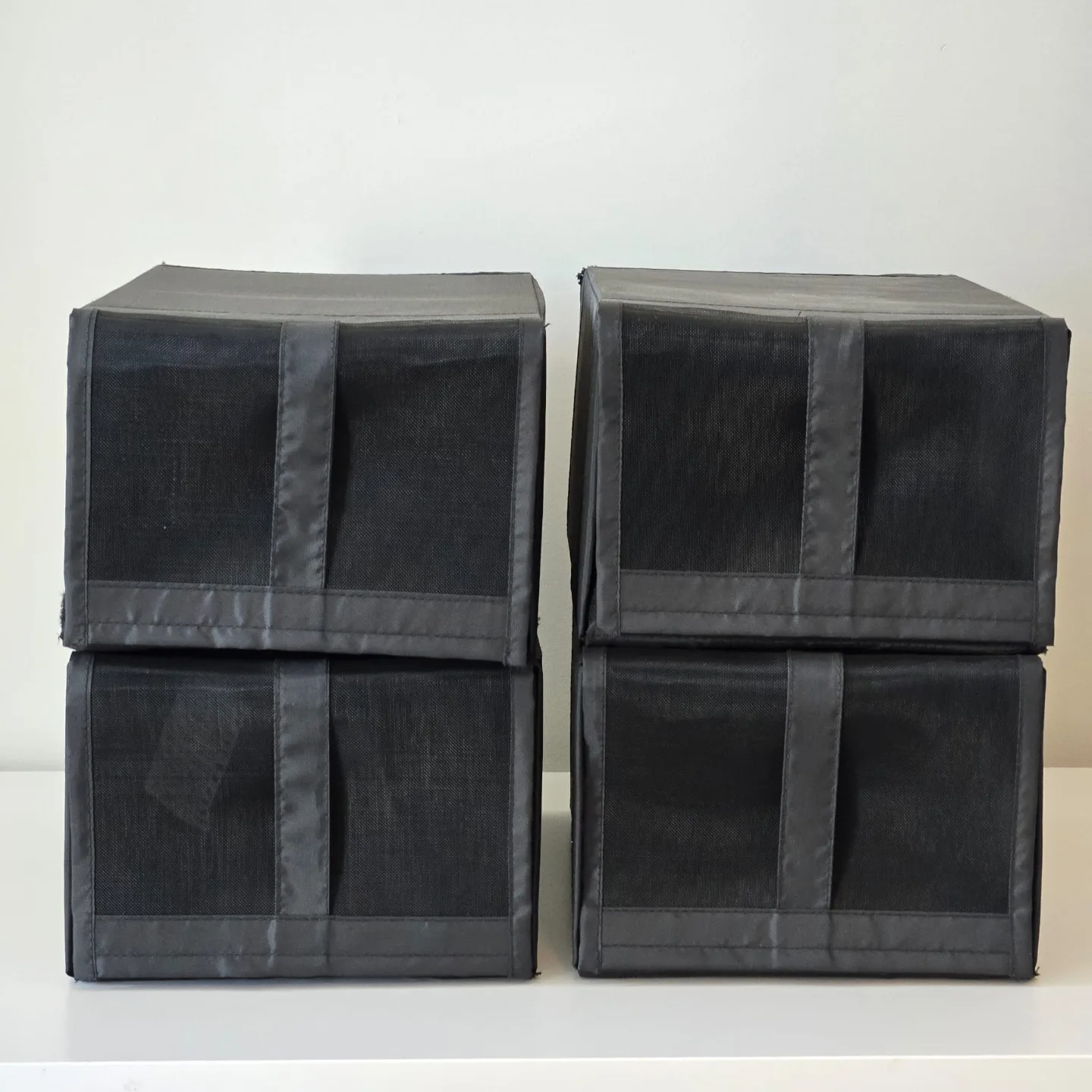 Shoe box, shoe storage/organizer, black, set of 4 (Ikea - SKUBB) thumbnail