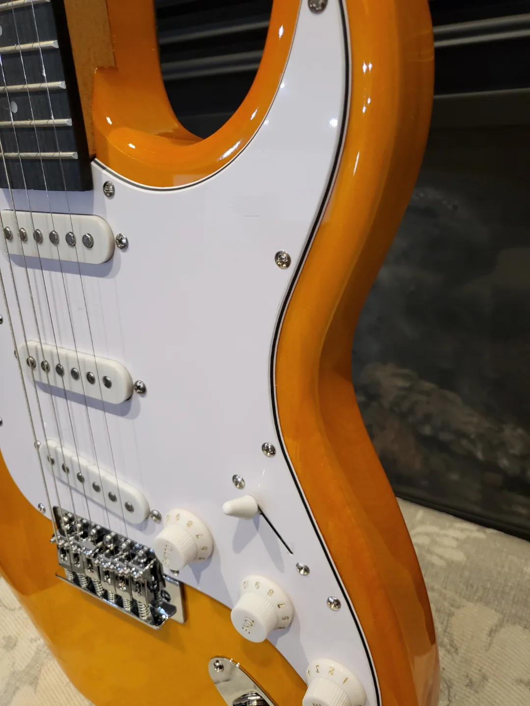 Orange Electric Guitar  for Beginners Package  Brand New image indicator(2)