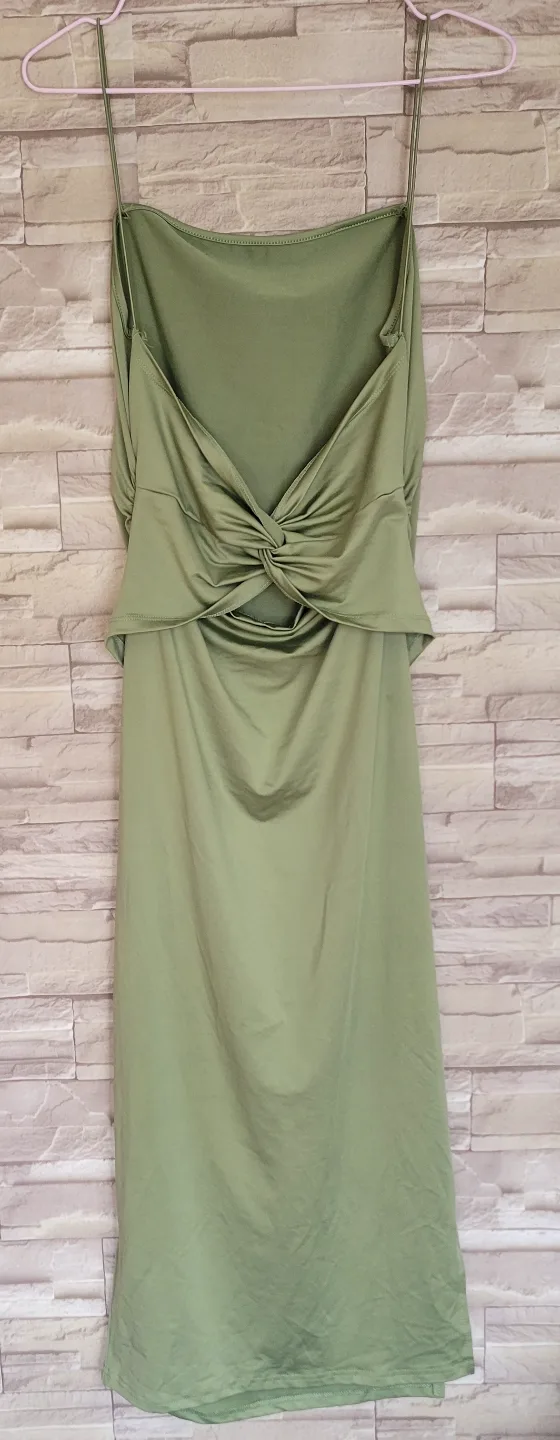 Sage Green Cut-Out Midi Dress image indicator(2)