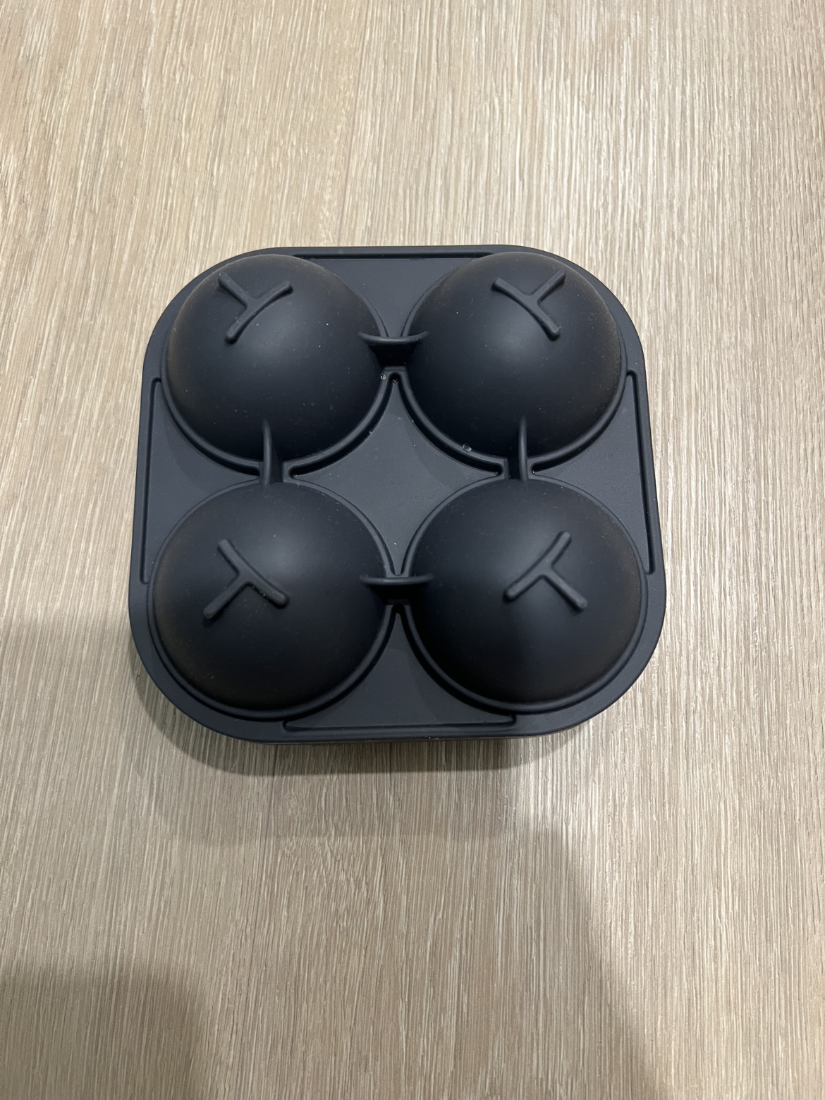 Silicone Ice Ball Maker Tray - Makes 4 Large Ice Spheres