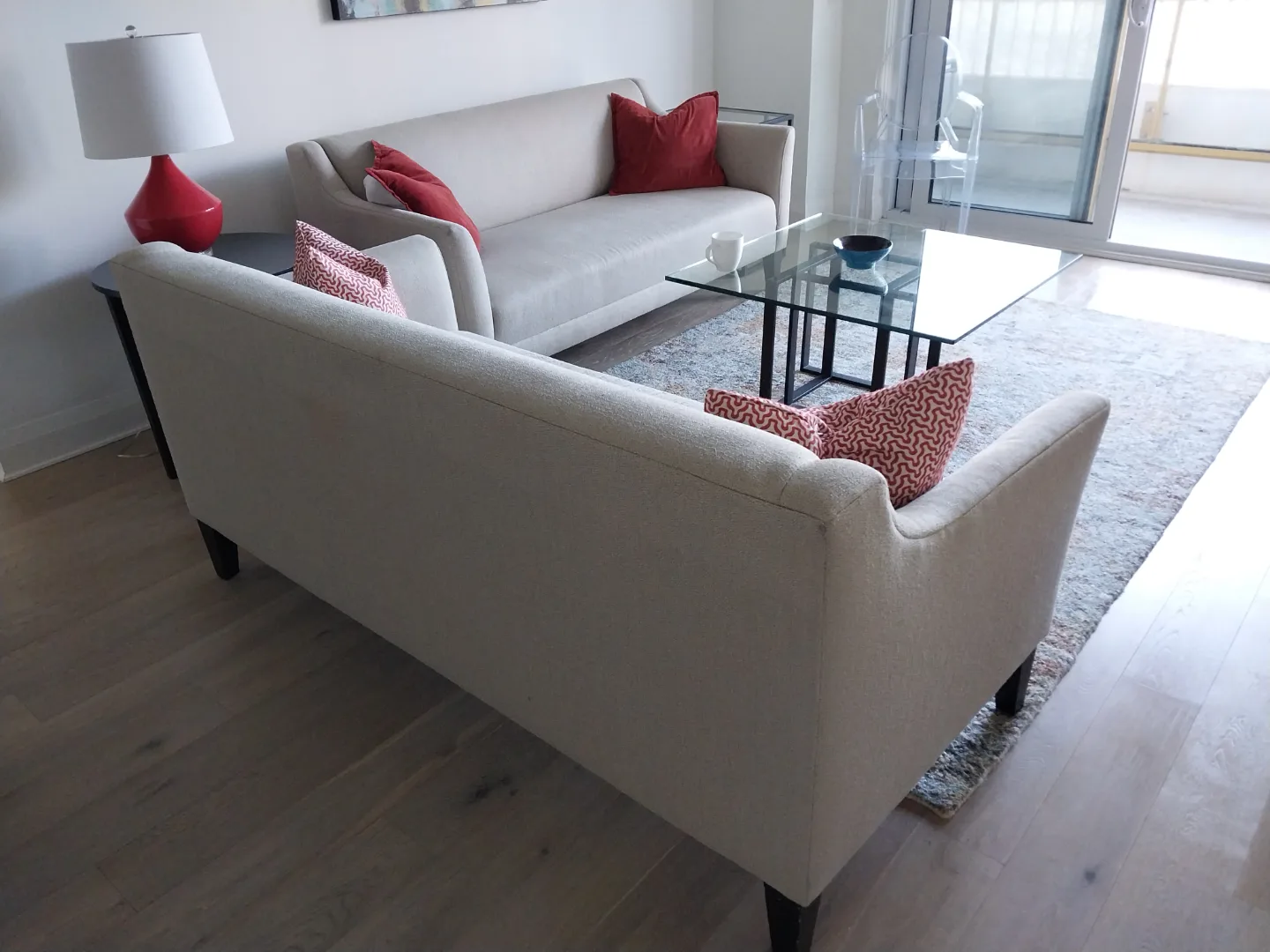 Modern Glass Top Coffee Table with Metal Frame image indicator(7)