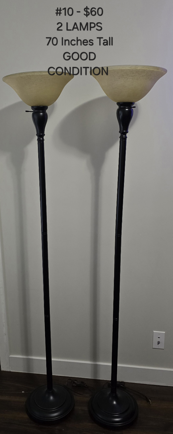 Pair of 70 inch Tall Floor Lamps