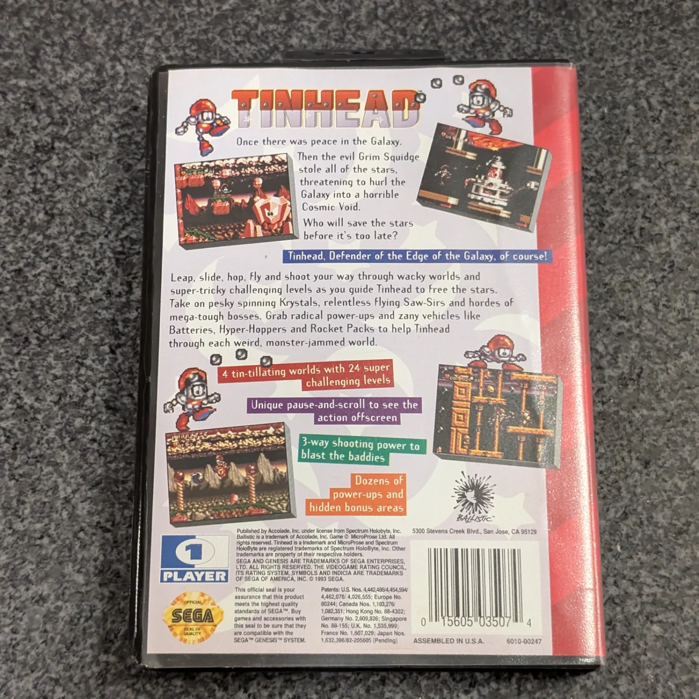 Tinhead - Sega Genesis Game CIB image indicator(3)