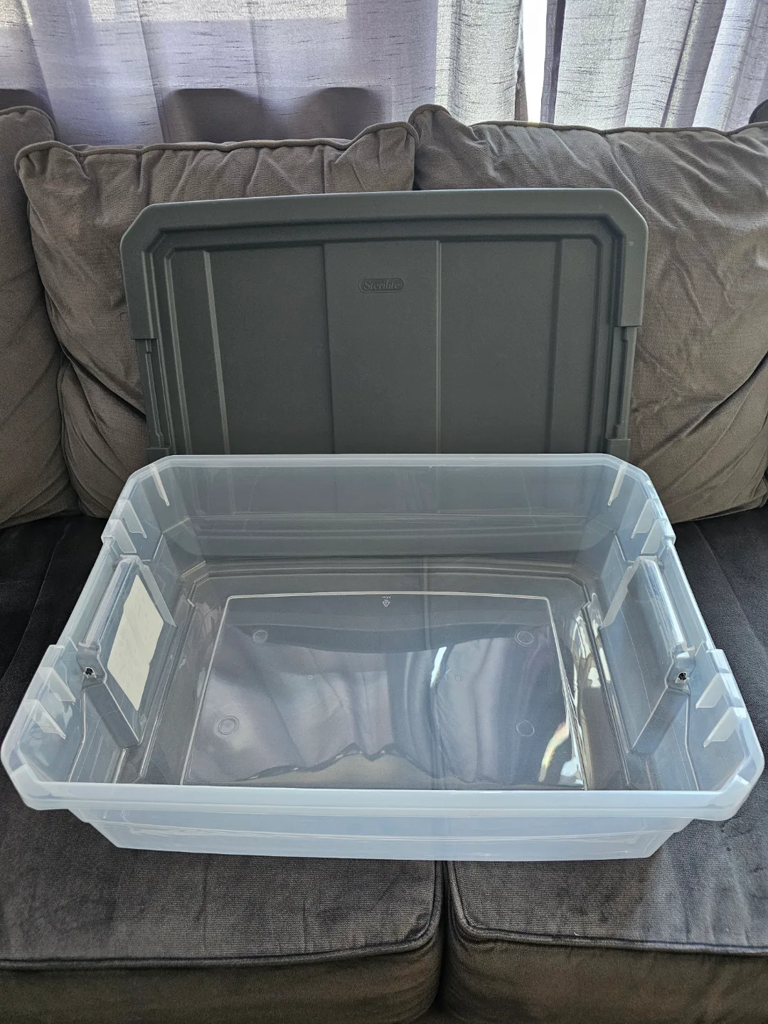 Sterilite 38L Modular Stackers - Flat Gray, 38 L image indicator(2)