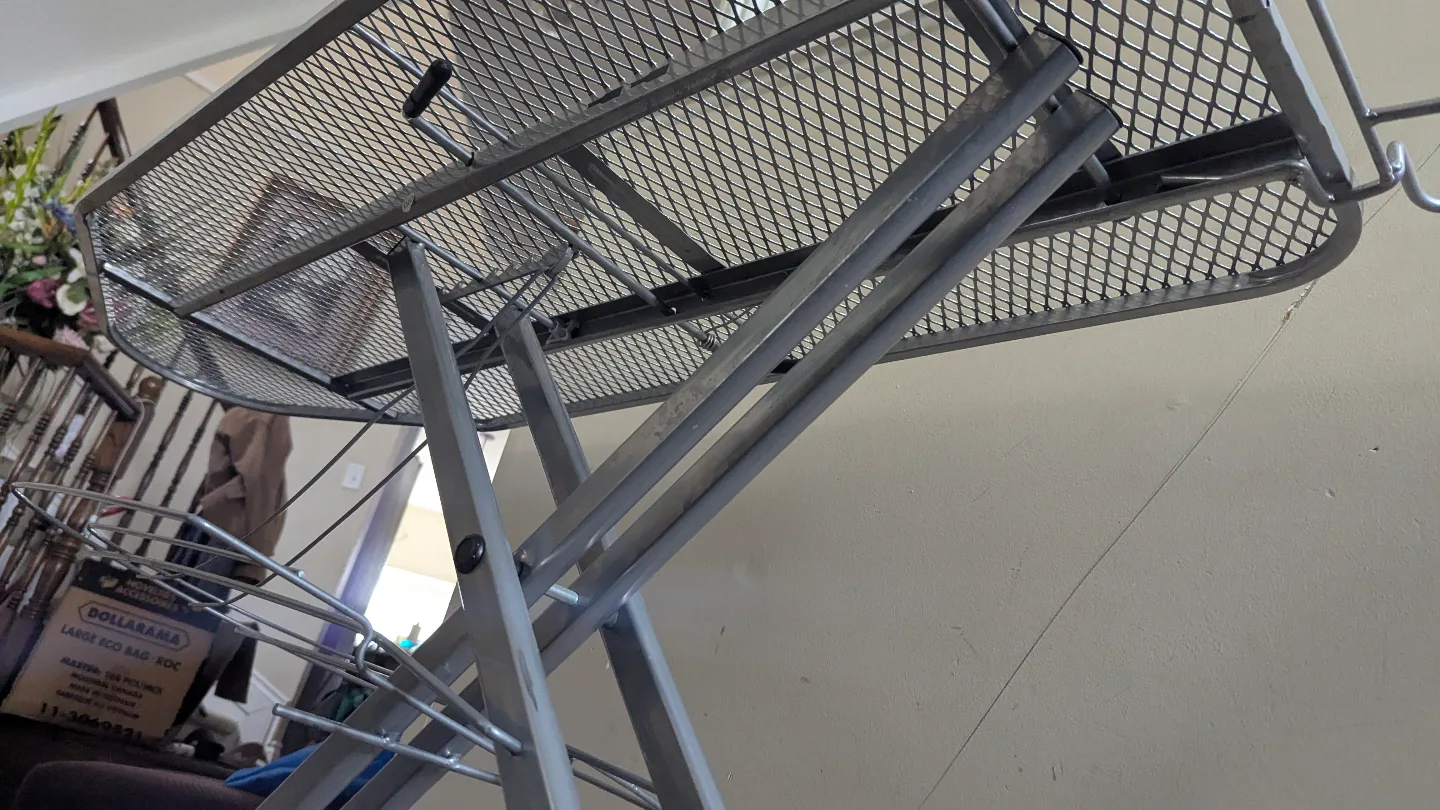 Silver Metal Ironing Board with Shelf image indicator(3)