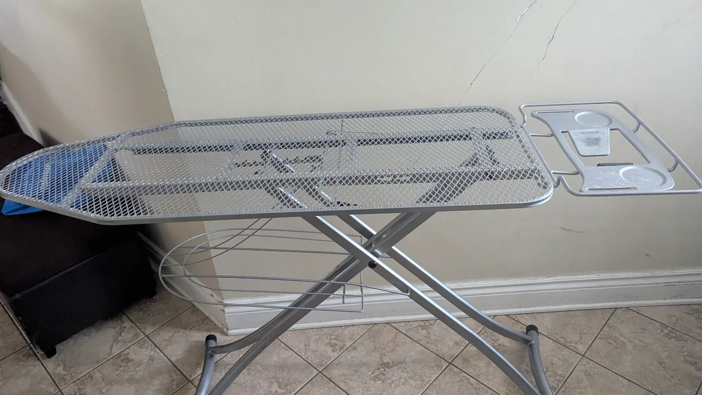 Silver Metal Ironing Board with Shelf image indicator(4)