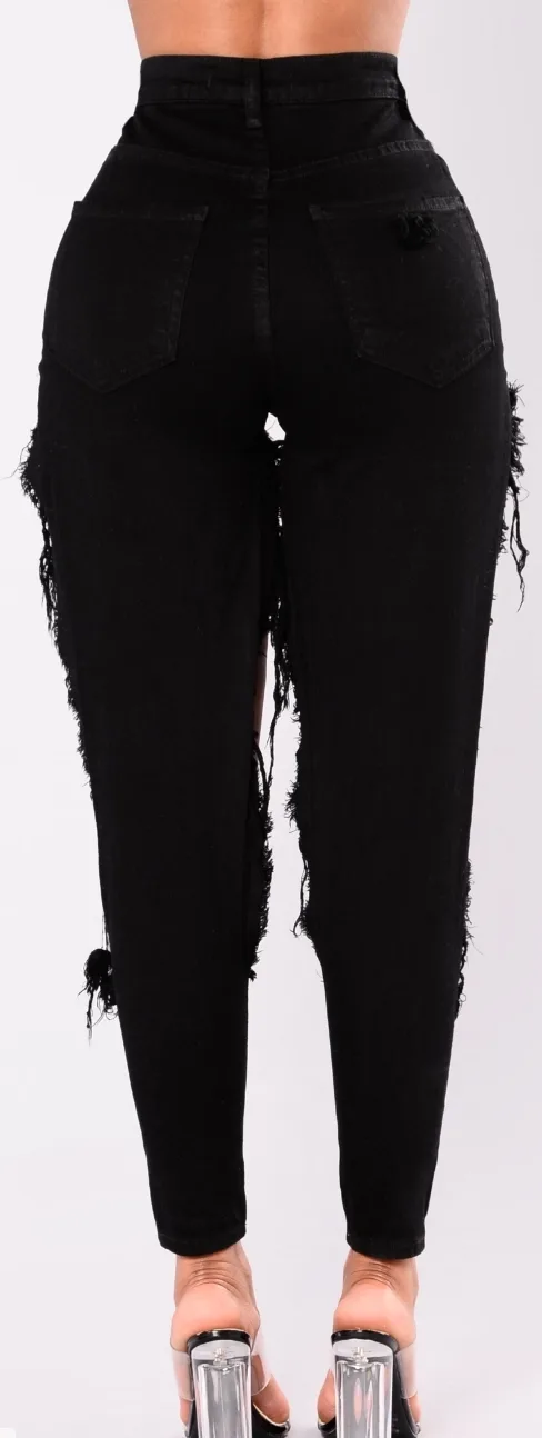 Fashion Nova Black Ripped Jeans image indicator(2)