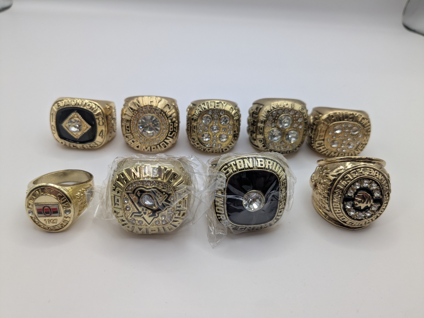Lot of 10 Replica Stanley Cup Championship Rings