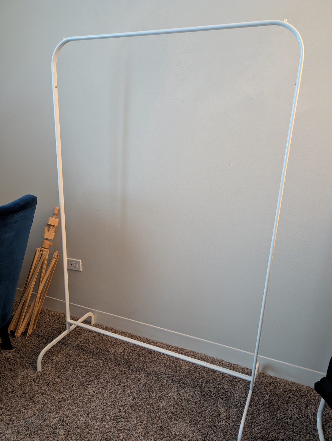 IKEA White Metal Clothes Rack - photo 3