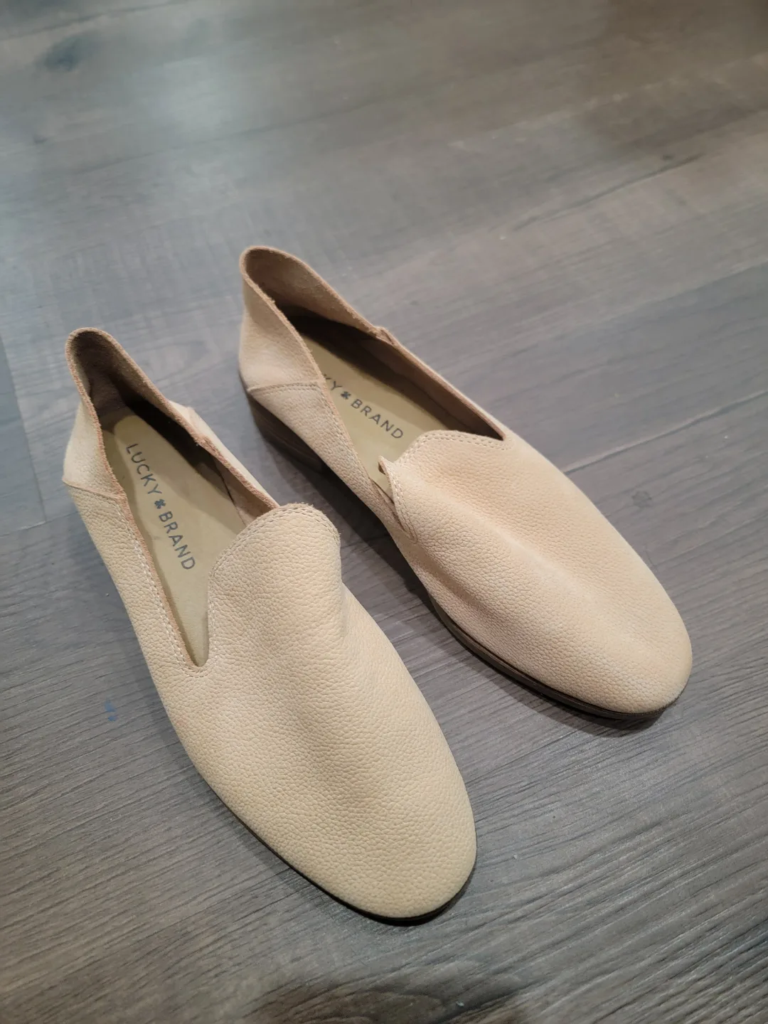 Lucky Brand Women's Beige Pink Slip-on Loafers thumbnail