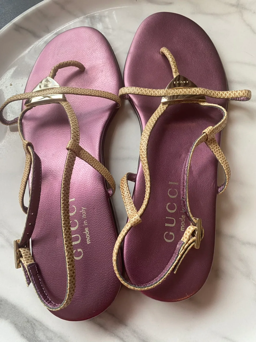 Gucci Leather Sandals Size 38½C thumbnail