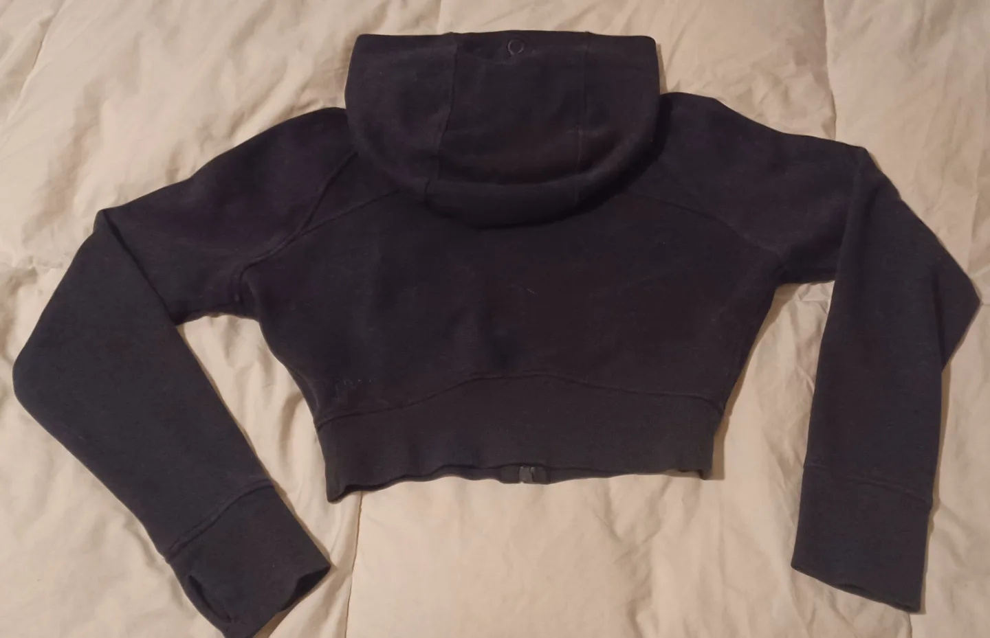 Lululemon Black Cropped Zip-Up Hoodie image indicator(2)