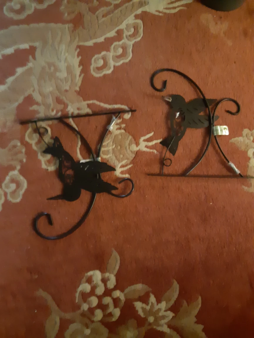 Pair of Hummingbird Hanging Planter Brackets - photo 2