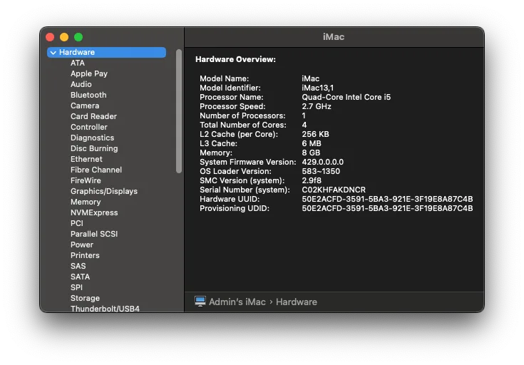 21.5" iMac, 2.7 GHz i5, 8gb, 240gb SSD, MacOS Sequoia Latest image indicator(8)