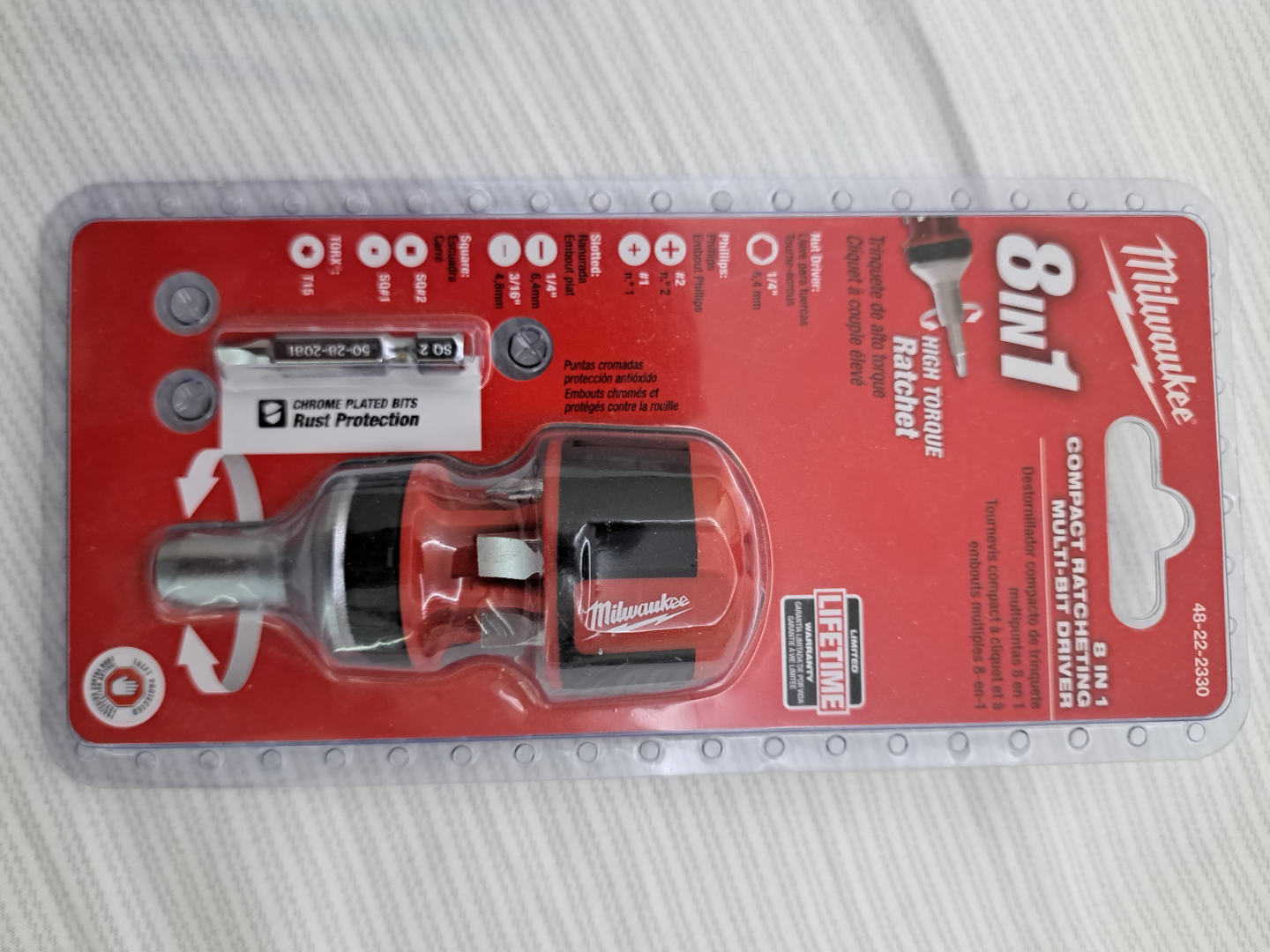 Milwaukee 8-in-1 Compact Ratchet Driver