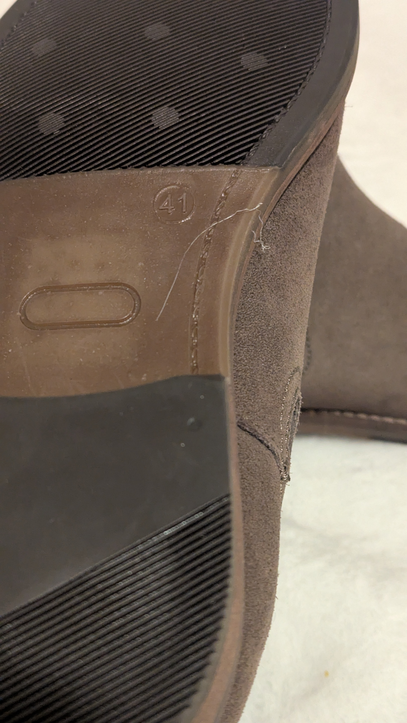 Brown-Grey suede ankle boots - photo 5