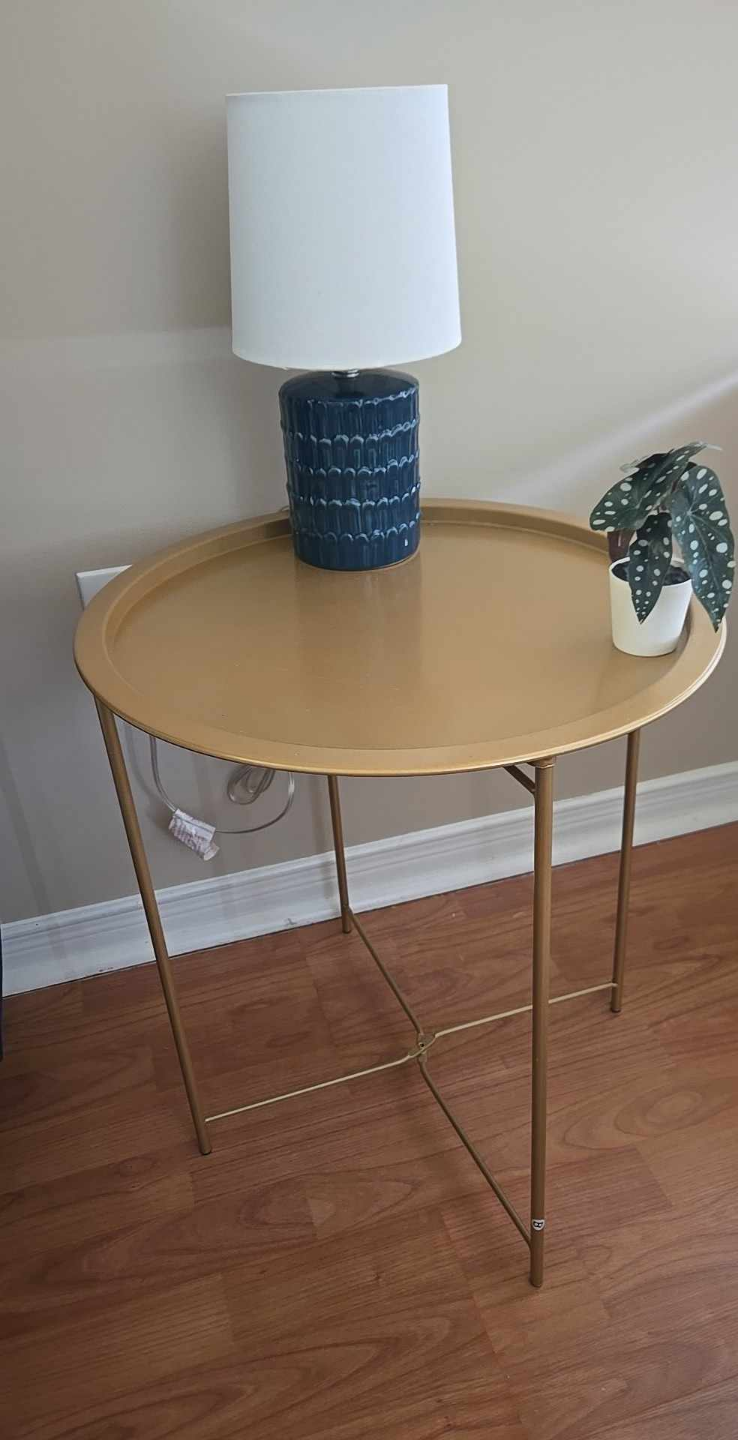 Pair of Gold Metal Side Table