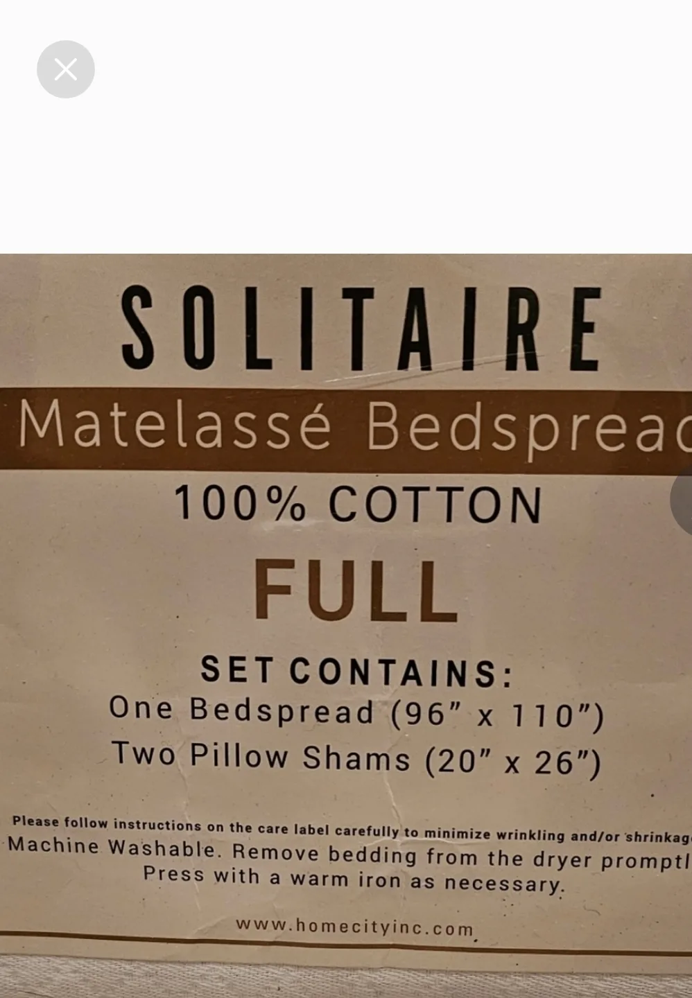 SOLITAIRE Matelasse Bedspread Set - Full Size - White image indicator(4)