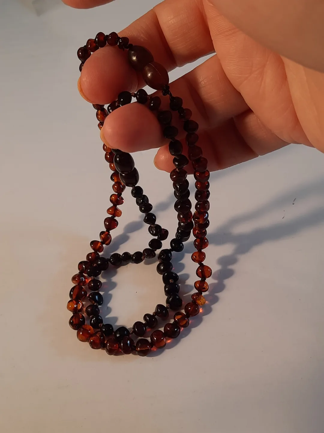 Two amber bead anklets image indicator(2)