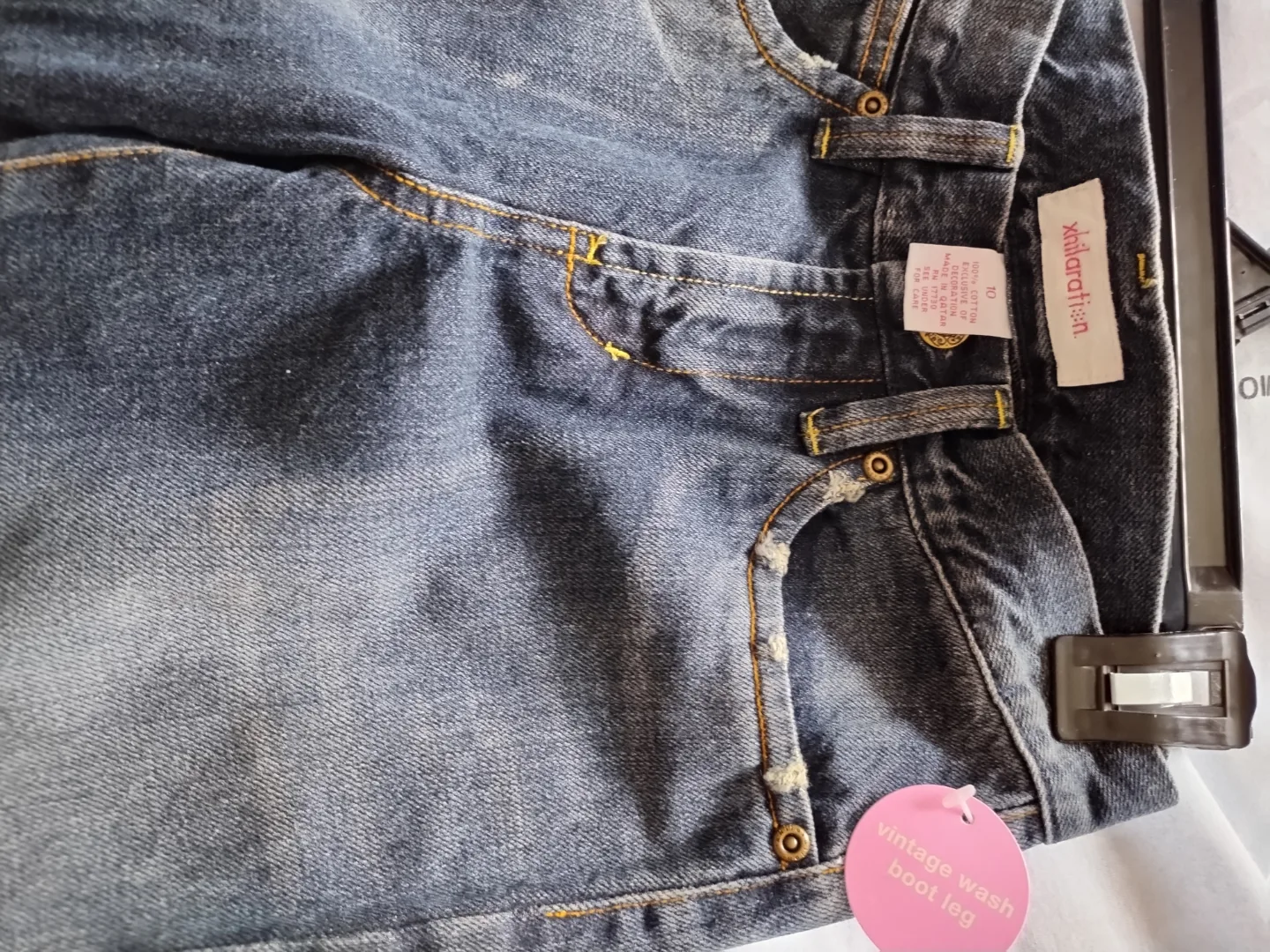 Children Xhilaration  Wash Boot Leg Jeans - Size 10 image indicator(4)