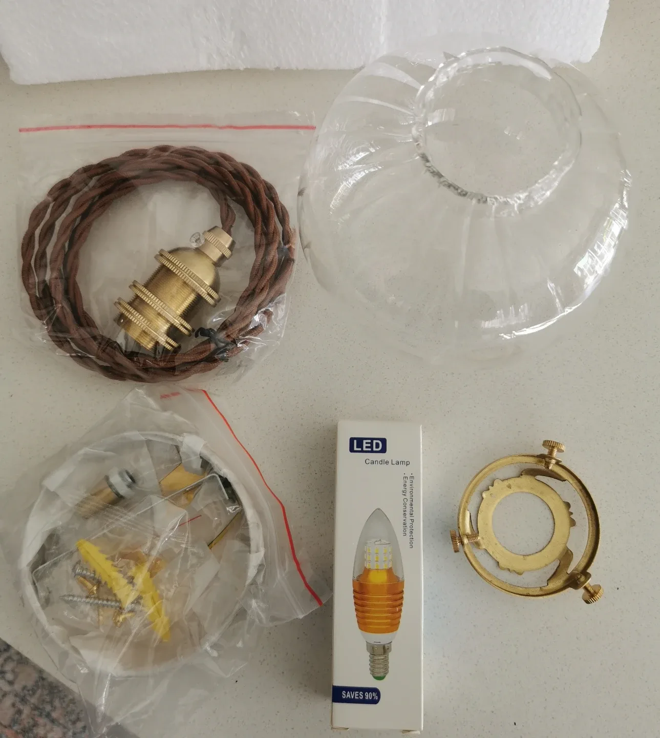 Glass Pendant Light Fixture Kit image indicator(2)