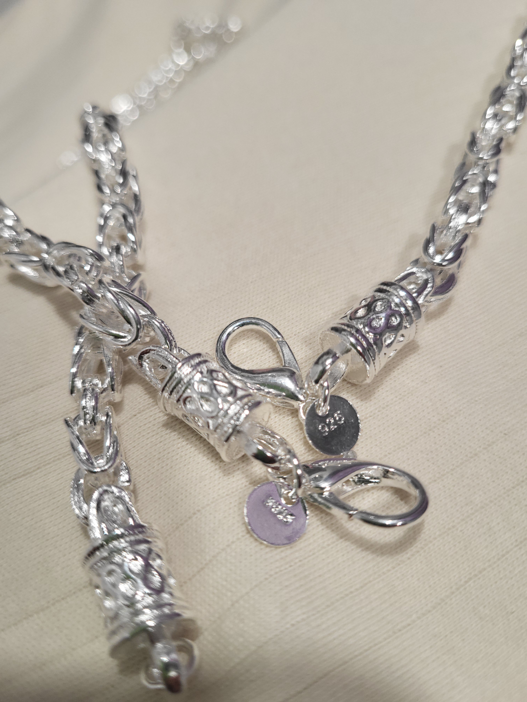 Silver Byzantine Necklace and Bracelet Set - photo 2