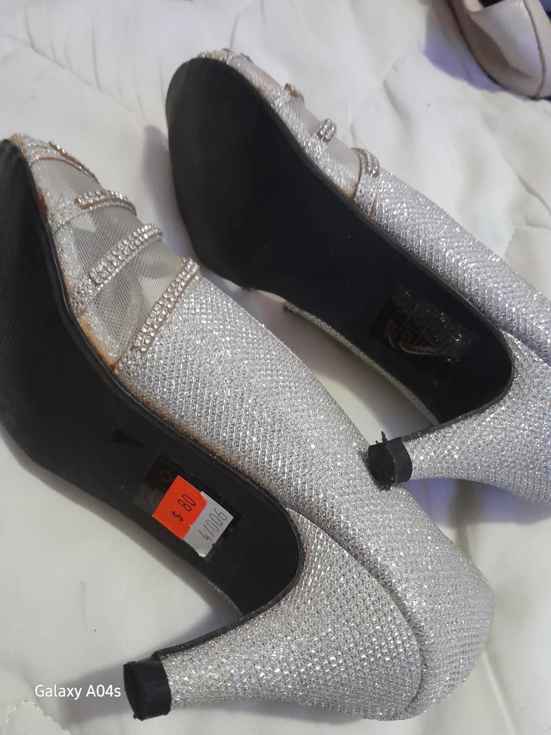 Pair of Silver Glitter Heels and Flats image indicator(4)