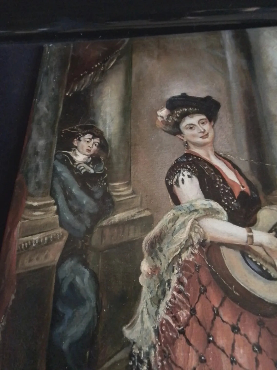 Goode Antique Painting Oil on Canvas image indicator(4)