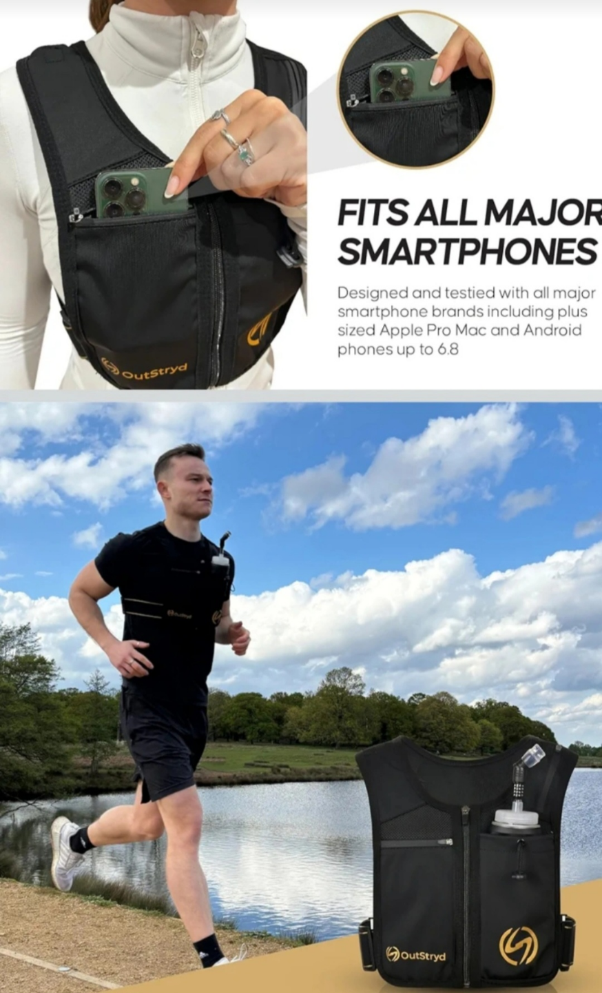 Hydration Vest - Running Vest with Phone Pocket - photo 5