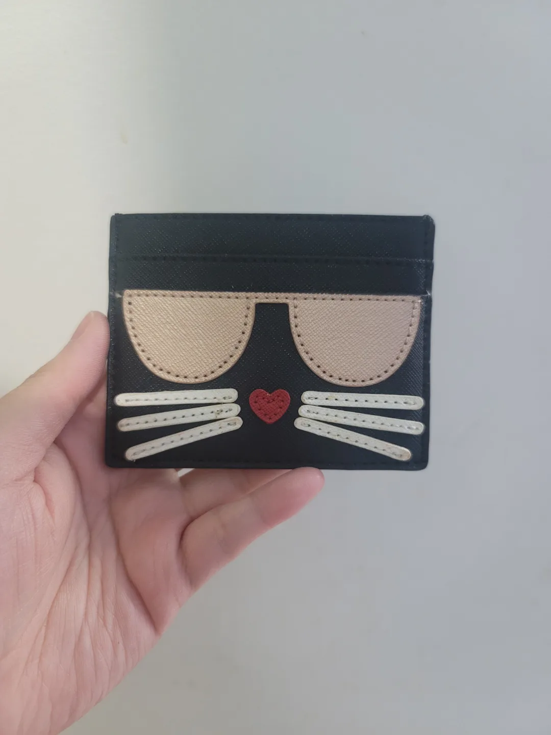 Karl Lagerfeld Paris Cat Face Card Holder thumbnail