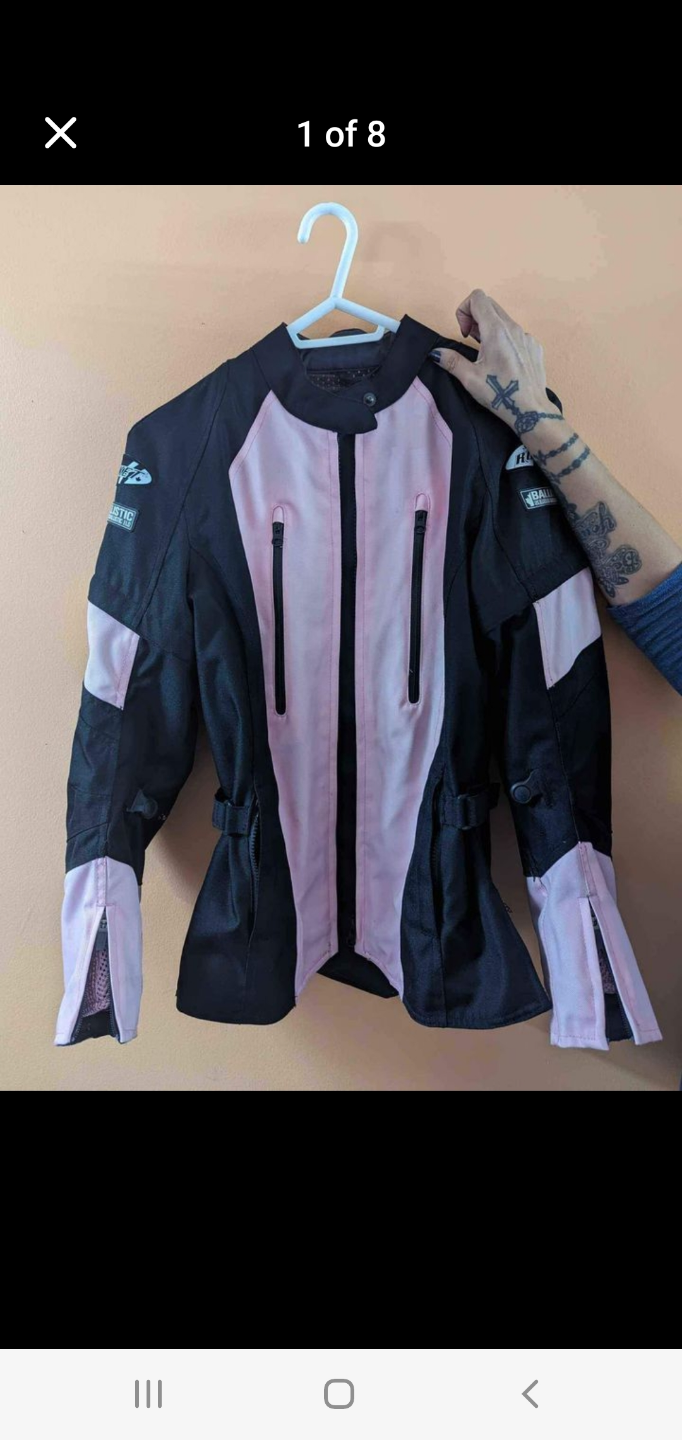 Joe Rocket Women's Pink and Black Motorcycle Jacket